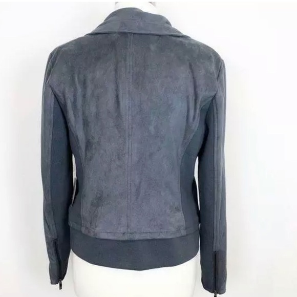 NWT BAGATELLE GRAY FAUX VEGAN SUEDE MOTO STYLE JACKET - Picture 4 of 6